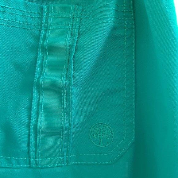 Healing Hands Scrub Pants Womens XS P Teal Turquoise Pockets Stretch Wide Leg - Picture 6 of 7